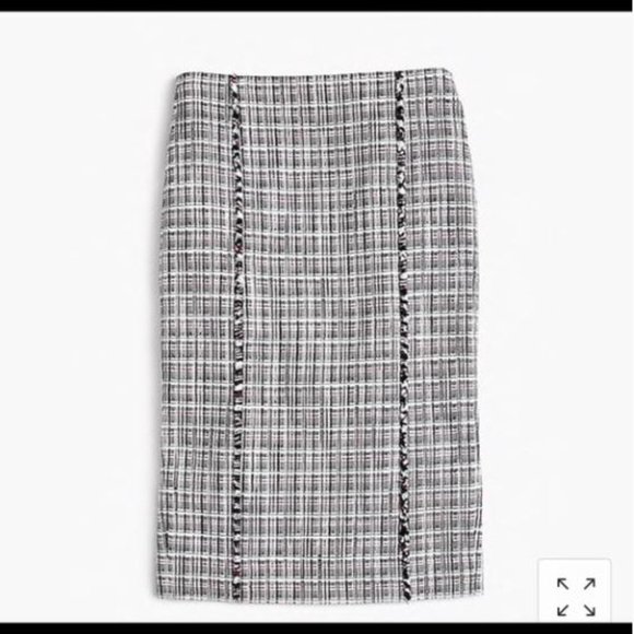J. Crew Classic Plaid Tweed Skirt G0945 - Size 6 - Picture 3 of 6